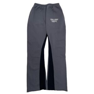 GALLERY DEPT Mens Sweatpants Flare Leg Gray Art On Display Josué Thomas M NWOT